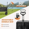 MAYEERTY Collapsible Folding Wagon Cart, Camping & Shopping, Heavy Duty Utility Wagon with All-Terrain Wheels, 330lbs (Black) - 3 of 4