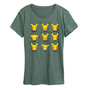 Women's - Pokémon - Moody Pikachu Short Sleeve Graphic T-Shirt - 1 of 4