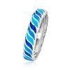 Ross-Simons Tonal Blue Enamel Ring in Sterling Silver - 3 of 4