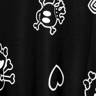 cartoon skull vintage black