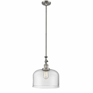 Bell - 1 Light Stem Hung Mini Pendant In Industrial Style-15 Inches Tall and 12 Inches Wide - 1 of 1
