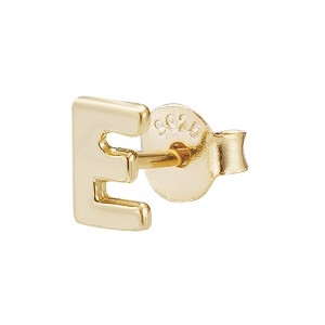 Adornia 14k Gold Vermeil .925 Sterling Silver Single Initial Stud Earring - 1 of 2