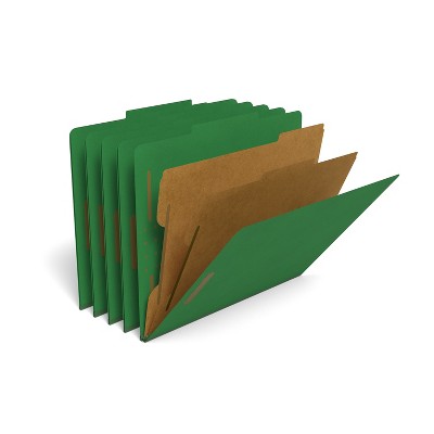 MyOfficeInnovations Colored Reinforced Tab Fastener Folders Letter Size Green 50/Box 807795