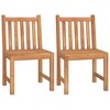 vidaXL Solid Wood Teak Patio Dining Set 31.5"/43.3" Table Length Multi Models - 43.3" table length 2x chair + table - 4 of 4