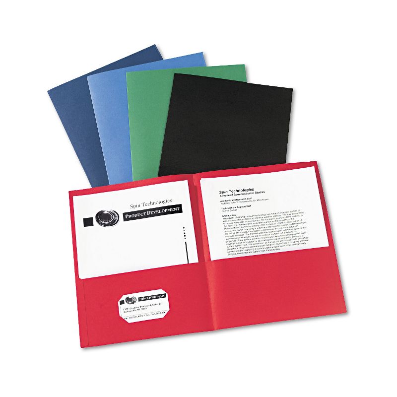 Avery Two-Pocket Folder 40-Sheet Capacity Assorted Colors 25/Box 47993, 1 of 4