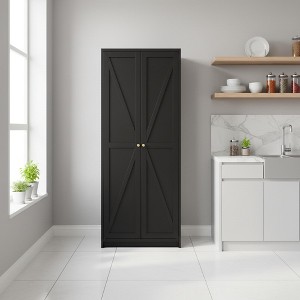 Homy Casa 71" Metal Storage Cabinet with Adjustable Shelves for Home Office - 1 of 4