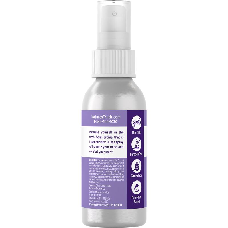 Nature's Truth Rejuvenating Lavender Aromatherapy Essential Oil Mist Spray - 2.4 fl oz, 3 of 5
