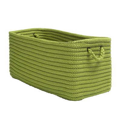 Colonial Mills Modern Farmhouse Home Basket - Pistachio 16"x8"x10" 100% Polypropylene Rectangle