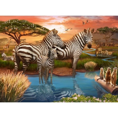 Ravensburger Zebras at the Waterhole 500pc Puzzle 12000365