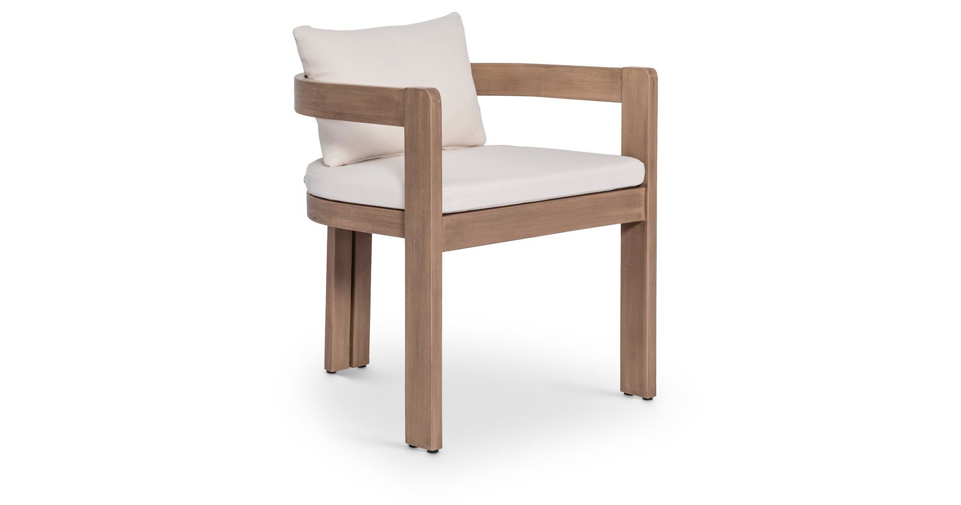 Meridian Furniture,Newport Cream Water Resistant Fabric Upholstered Outdoor Patio Dining Chair