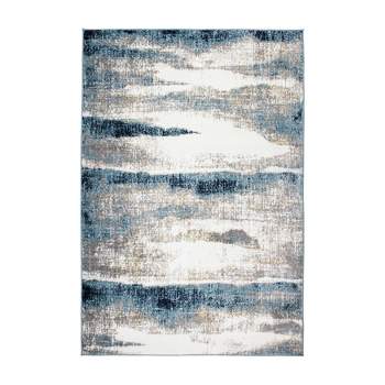 World Rug Gallery Contemporary Abstract Waves Area Rug