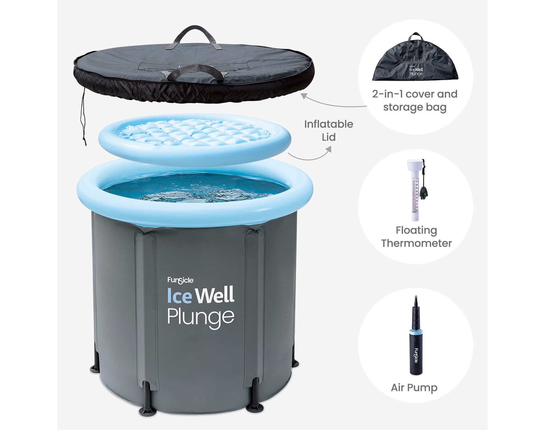 Funsicle Ice Well Cold Plunge Cool Gray