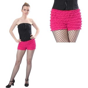 Malco Modes Lace Ruffle Pettipant for Women –Halloween Costume Shorts, Festival Dance Bottoms-White - 1 of 4