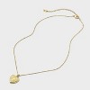 14K Gold Dipped Heart Charm Q Initial Necklace - A New Day™ Gold - 2 of 4