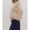 Women's Cable Knit Round Neck Sweater - entro - 3 of 4