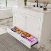 Dexmalle 43"Multi-functional Marble Pattern Top Bathroom Vanity - 3 of 4