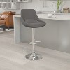 Emma and Oliver Adjustable Height Gas Lift Swivel Bar Stool with Support Pillow - Dining Stool - 2 of 4