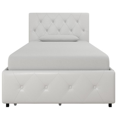 DHP Dakota Upholstered Bed with Storage Drawers