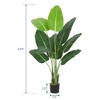 4.5FT Artificial Tree Bird, Artificial Plant with 8 Trunks Fake, Faux Plants Fake Banana Tree Plant, for Home Decor, Indoor, Outdoor - 2 of 4