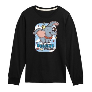Boys' - Disney - Believe In The Impossible Long Sleeve Graphic T-Shirt - 1 of 4