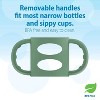 LunaLulinlk Narrow Sippy Spout Bottle with Handles, 8oz/250ml, 6m+, Pink/Ecru, 2 Pack - 3 of 4