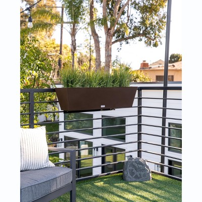 Espresso 36" Recycled Plastic Railing Planter Set of 2