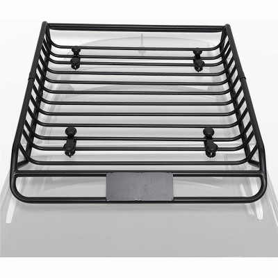"50" Steel Roof Basket Carrier, 220LBS Load Capacity, Universal Fit, Truck & Car Luggage