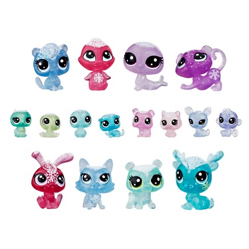 Littlest Pet Shop Frosted Wonderland Pink Collection Figure 7-Pack