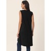 Seta T Women's High Low Hem Sleeveless Crew Neck Dressy Casual Shirts - 4 of 4