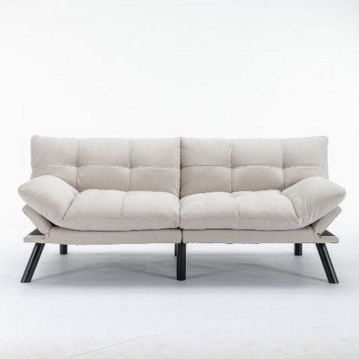 NicBex Modern Folding Sofa Bed, Versatile 2-in-1 Sleeper Sofa, Convertible Loveseat Sofa with Adjustable Armrests & Backrest, Couches for Living Room