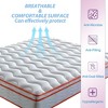 Sapphtopaz Mattress Medium Firm Wrapped Pocket Coil & Memory Foam Hybrid Mattress with Pressure Relief for Bed Frame, White/Orange - 4 of 4