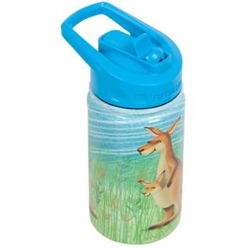 FIFTY/FIFTY 12oz Stainless Steel with PP Lid Kids Bottle with Straw Cap Kangaroo Print