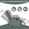 CAVINAS Swivel Rocker Recliner Chair, Multi-Functional Armchair for Living Room & Bedroom, Reading Chair with Adjustable Lumbar Support - 3 of 4