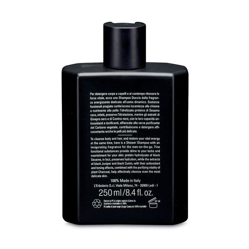 L'Erbolario Black Juniper Energising Shower Shampoo - Shampoo and Body Wash - 8.4 oz , 5 of 7