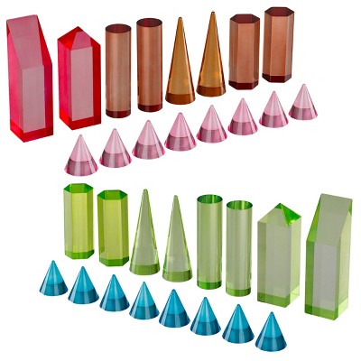 Modern Acrylic Chess Set with Colorful Game Pieces