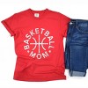 Simply Sage Market Basketball Mom Distressed Garment Dyed Tee - 2XL - Red - 3 of 4