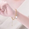 14K Gold-Plated Chain Bracelet with Cubic Zirconia, featuring a sleek design with elegant sparkle. - 2 of 3