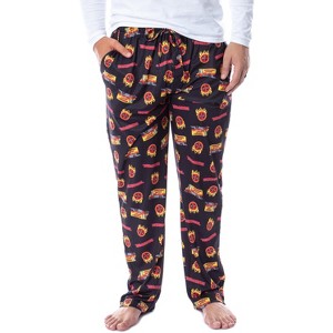 Marvel Mens' Deadpool Chimichangas Food Truck  Sleep Pajama Pants Black - 1 of 4