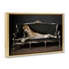 Stupell Industries Cheetah Sprawled on Couch Black Floater Framed Canvas Wall Art - 3 of 4