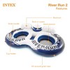 INTEX River Run Connect 1 Person Inflatable Water Raft (2 Pack) Bundled with River Run II 2 Person Inflatable Floating Lounge with Cooler - 2 of 4