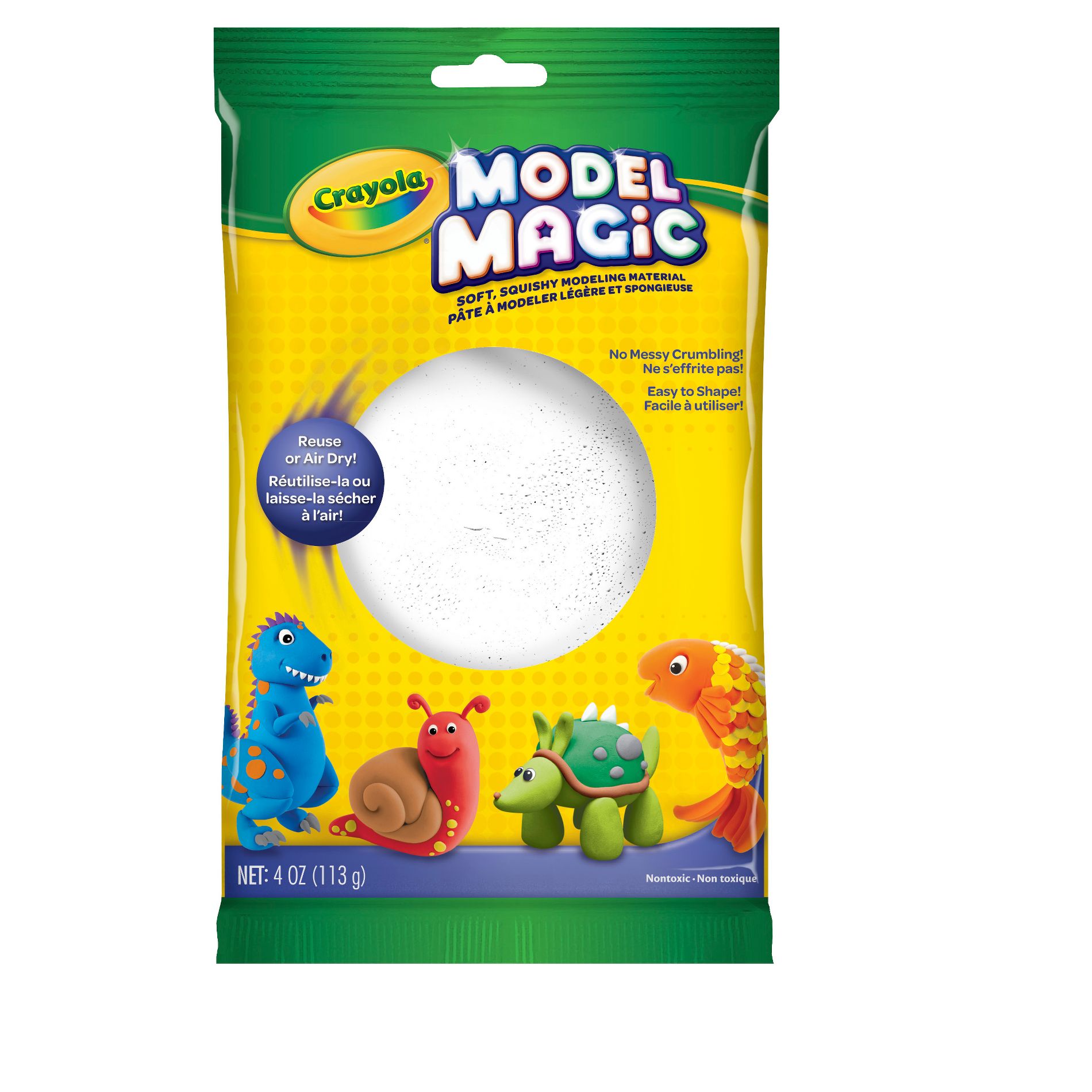 Crayola 4oz Model Magic - White: Non-Drying, Reusable, Non-Toxic Modeling Clay for Kids, Creative Thinking, Ages 3+