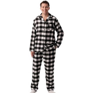 #followme Mens Plaid Button Front Flannel Pajamas Set / Winter Pajamas - 1 of 3