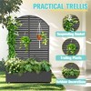 TOAOTBNBO Metal Raised Garden Bed with Trellis and Wheels, Metal Planter Box with Trellis, Garden Box for Climbing Plants, Flower - 3 of 4