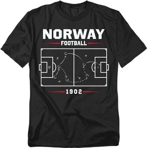 Men's Norway Football Play Diagram Vintage Soccer Fan T-Shirt