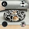 Cozy Kiss Foldable Plush Cat Tunnel Bed with Interactive Toys, Donut-Style Pet Tunnel & Washable Cushion - 3 of 4