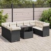 vidaXL Garden Sofa Set Black - 2 of 4