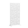 PexFix 72 in. H x 35 in. W Outdoor Metal Privacy Screen Garden Fence Bricks Pattern Wall Applique in White - 3 of 4