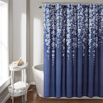 Ruso Weights Elegant Floral Design Shower Curtain