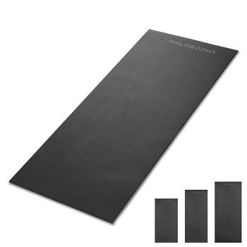 Philosophy Gym Exercise Equipment Mat, 6mm Thick High Density PVC Floor Mat for Ellipticals, Treadmills, Rowers, Stationary Bikes