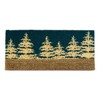tagltd 1'6"x3'3" Winter Tree Rectangle Indoor and Outdoor Estate Coir Door Welcome Mat Brown Trees on Blue Background - 2 of 3